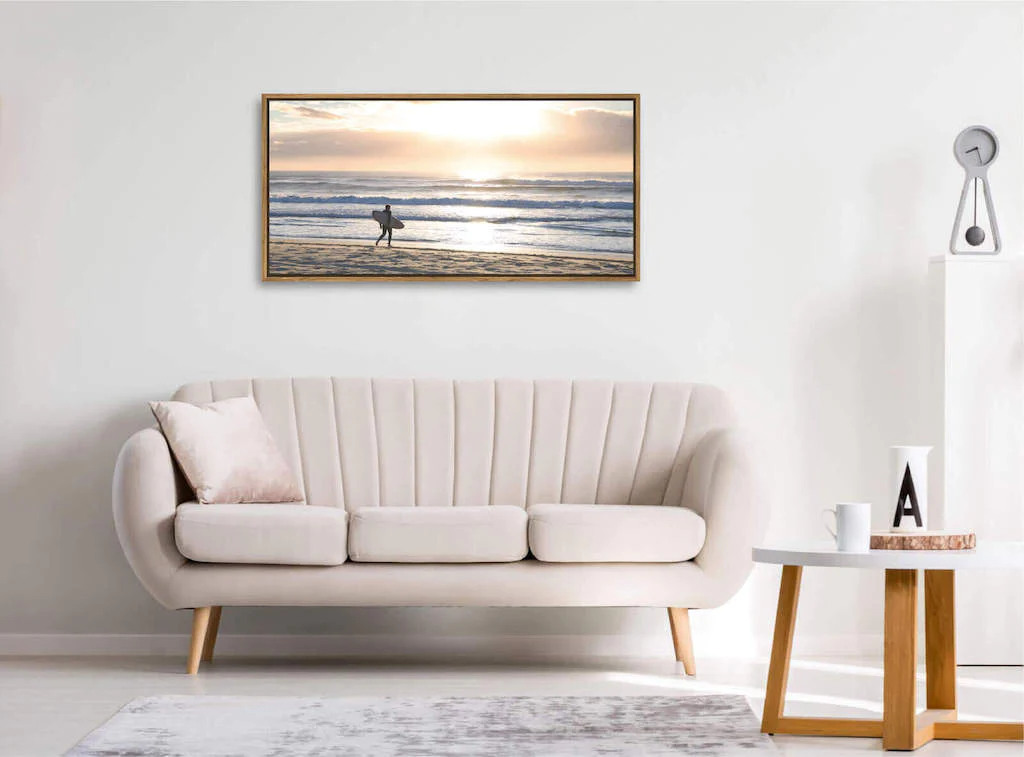 Sunset Surf Framed Canvas image 1