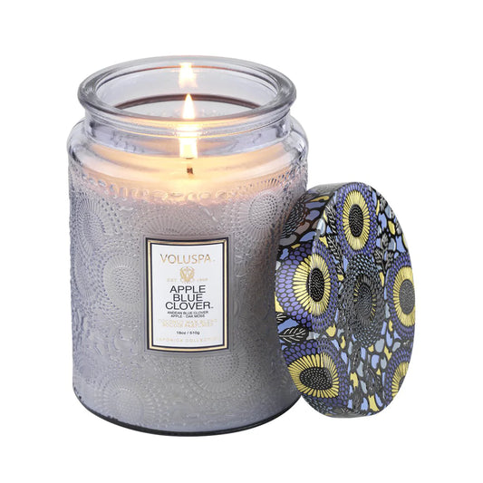 VOLUSPA Apple Blue Clover 100hr Candle image 1