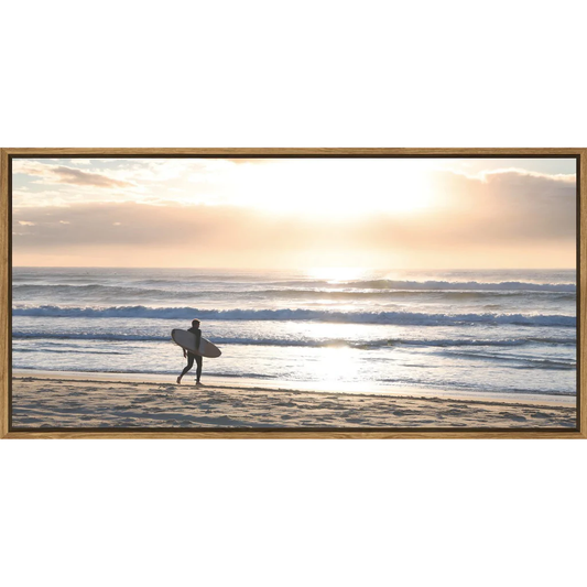 Sunset Surf Framed Canvas image 0