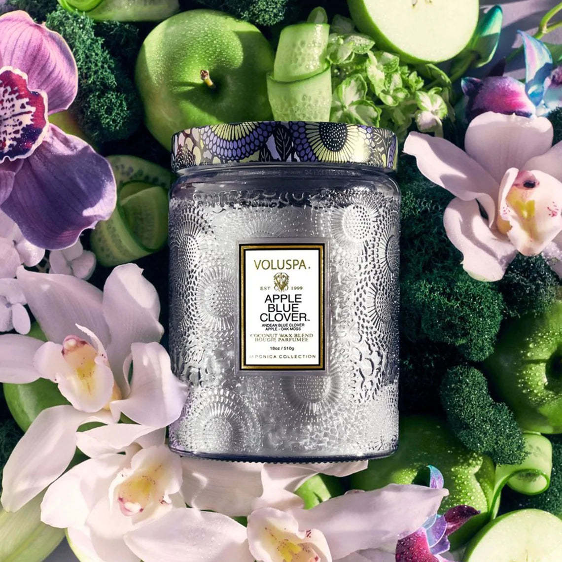 VOLUSPA Apple Blue Clover 100hr Candle image 2