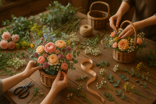 flower basket workshop