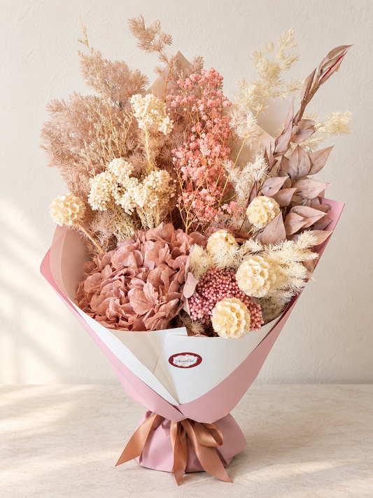Forever Blush Bouquet preserved and dried flowers