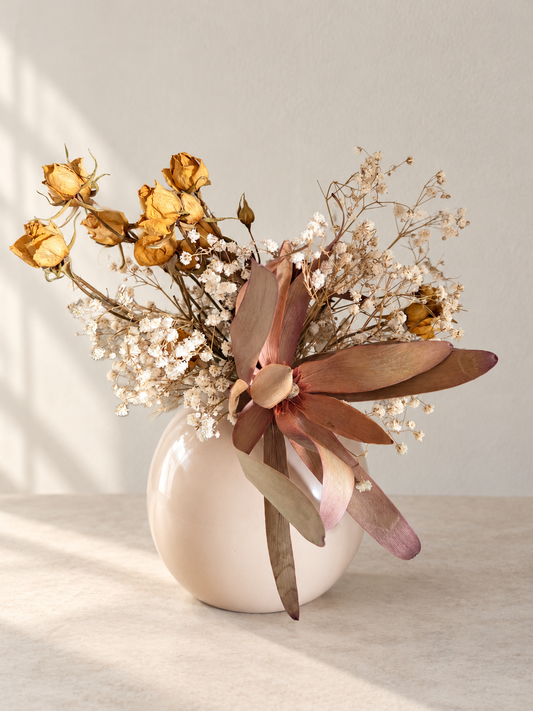Rosewood preserved and dried flowers